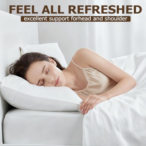 Image of 40 Pcs Queen Size Pillows, 30 x 20 Inch Bulk Hotel Standard Bed Pillows for Back, Stomach & Side Sleepers, Soft Support Sleeping Pillows, Machine Washable, White