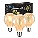 Price comparison product image Blewandy Vintage Edison Light Bulb, E27 LED Filament Bulb 4W Equivalent 40W, 2700K Warm White Edison Screw Bulbs, Antique Style Amber Glass Lamp G80 for Retro Lighting, 3 Pack