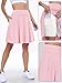 ANRABESS Knee Length Skorts Skirts for Women 2026 Summer High Waisted Golf Tennis Skirt Casual Travel Built-in Shorts Clothes Pink XX-Large