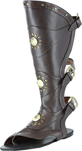 Ellie Shoes Men's Destroyer Flat Sandals - Spartan Costume Shoes