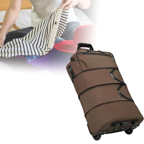 Handbag Roll Duffel Handbag Light Travel Storage on The Luggage Organizer for Luggage Organizer for Traveling Outdoors, Brown3