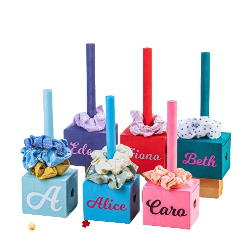 NICEDREAM Custom Name Hair Tie Holder Organizer with a Drawer Cute Decor for Tween Girl Bedroom Hair Scrunchie Holder Hair Tie Box Organizer Storage Cute Room Decor Room Accessories for Girls Women