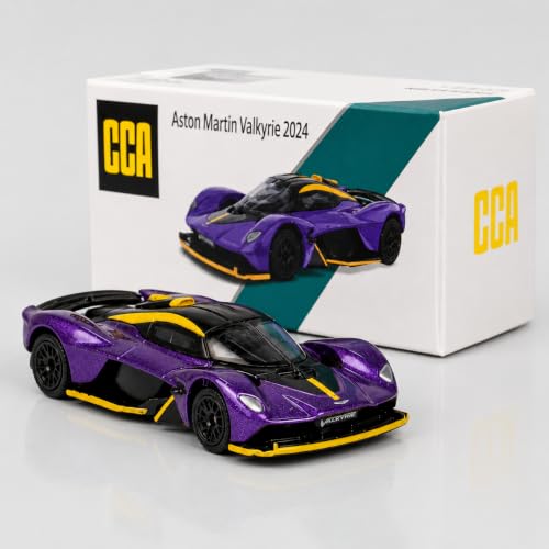 Image of Wizplex CCA Officially Licensed Aston Martin Valkyrie 2024 1:64 Scale Die Cast Metal Car - Collectible Alloy Hypercar with Free-Rolling Wheels, Display Showpiece for Kids 3+ & Car Enthusiasts