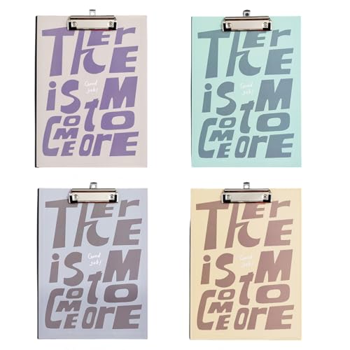 4個のPCS教室学生用の4個のクリップボードハードボードボードプロファイルされたクリップスクールオフィス用品付きのクリップボード