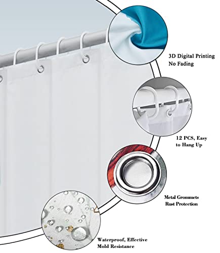 Fiokroo Leopard Print Shower Curtain 60X72In Waterproof Polyester Fabric Animal Skin Texture Bath Curtain With 12 Hooks, Shower Curtains Sets For Home Bathroom Decor #TOP4