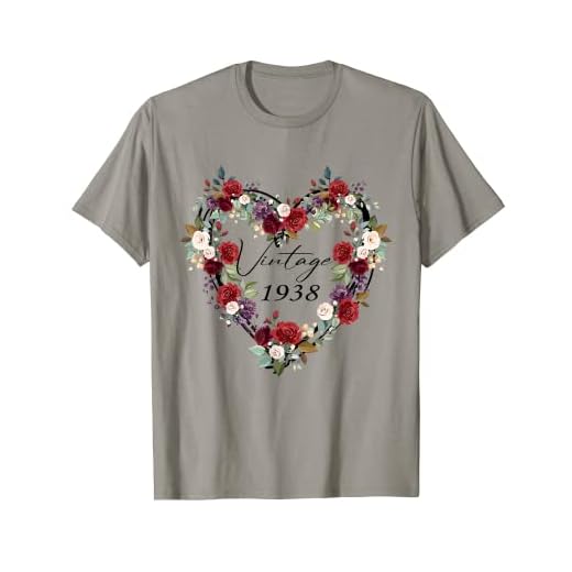 Feliz cumpleaños vintage 1938 cumpleaños flor floral para las mujeres Camiseta