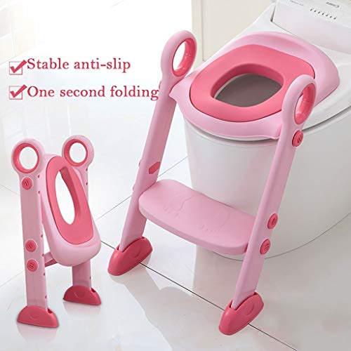 Potty Seat voor peuters Toiletzitting met stapladder Boy en Girl's Ladder Baby Toilet Trainingszitje met gestoffeerde… - Afbeelding 6