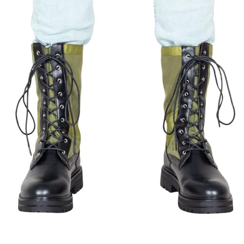 Mens Army Military Jungle Boots for Combat Work and Hunting Halloween Costume Cosplay Accessory Shoes