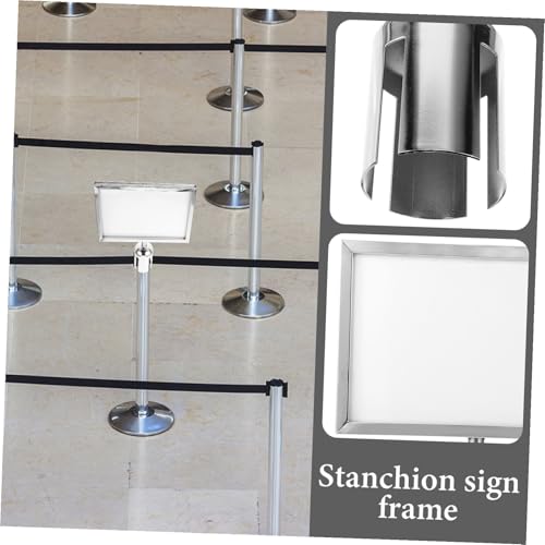 Support de panneau sur poteau A4 Cabilock argenté double face