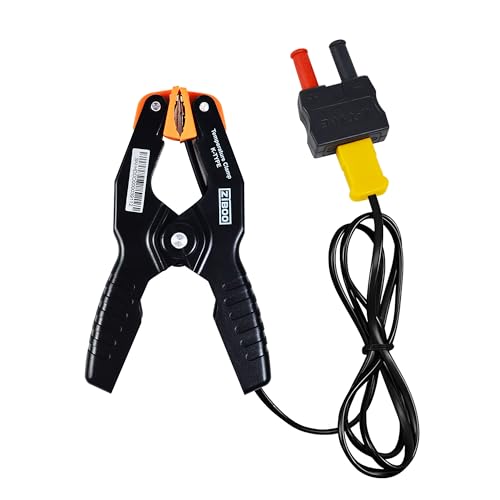 ZIBOO 69140 K-Type Thermometer, Pipe Temperature Clamp for HVAC/Multimeter, Temperature Sensor