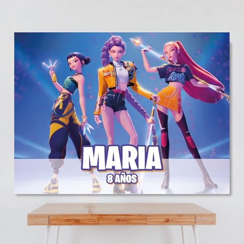 Cartel Personalizado Huntriixx 100x80 cm, Pancarta Cumpleaños,