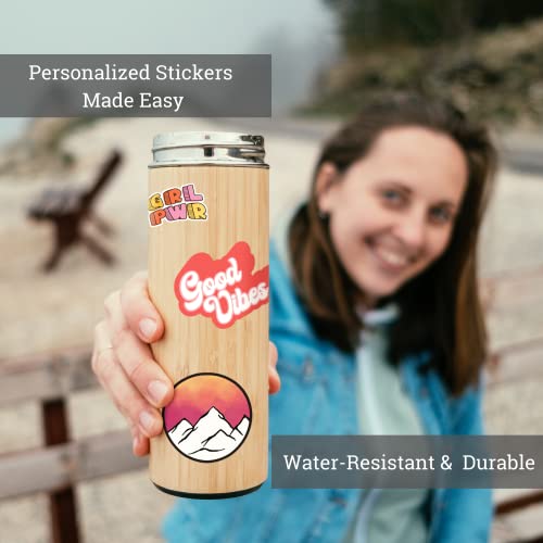 ZICOTO Premium Printable Vinyl Sticker 15 Glossy White Waterproof Decal Paper Sheets for Your Inkjet Printer -Dries Quickly and Holds Ink Beautifully