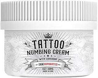 INKorporated Premium Tattoo Numbing Cream Numbing Cream for Tattoos, Laser Hair Removal, Brazilian Waxing - Vitamin E-Infused Lidocaine Cream Brings Relief Within 5-15 Mins - 30ml