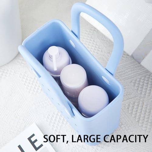 Rubber Tote Bag-6.5in Lx 3.1in Wx 8in H-Lightweight,Washable,Durable- EVA Beach Bag for Women Travel Tote4