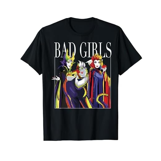 Disney Villains Bad Girls Group Shot Painted Camiseta