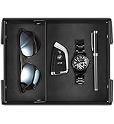 SITHON Taschenleerer, Tablett Organizer Ablage Aufbewahrungsbox Abnehmbare 2 Fächer Kunstleder Ab...