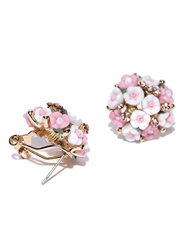 Image of YouBella Jewellery for Women Gold-plated Floral Stud Tops Earings Earrings for Women & Girls