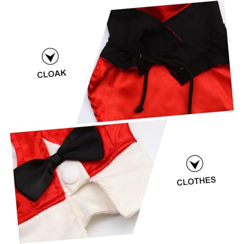Disfraz de vampiro para perro POPETPOP rojo talla L miniatura 6