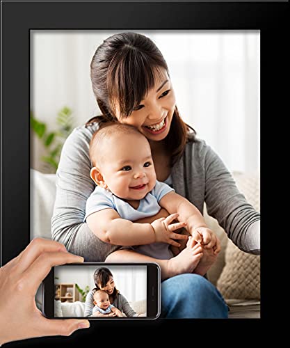 ArtDirect Custom Framed 12x14 Modern Black Wood Frame and Your Photo or Art - Upload Any Image and We Will Print and Frame it for You