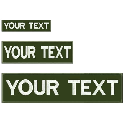 2 Pcs Personalizado Militar Rider Motociclista Bordado Etiqueta de Nombre para Camuflaje Uniforme Chaqueta Sudadera con Capucha Mochilas Chaleco Camisas de Trabajo Ropa (Verde militar)