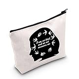 Novel Regalo inspirador I Am No Bird and No Net Ensnares Me Bolsa de Cosméticos Amantes de Libros Regalos de Lectura Regalo de Literatura, Blanco roto., big, I am no bird UK