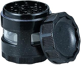 Cocfong Herb Grinder Aluminum Alloy 4 Layer Spice Mills 26 Sharp Grinding Teeth Metal Grinder with 2 Pollen Scraper and 1 Cleaning Brush(2.48", Black3)