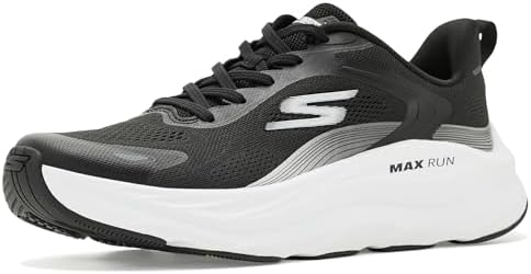 Skechers Damen Max Run PacewaveSneaker | Max Cushioning, Luftgekühlte Goga Mat Einlegesohle, ultraleichte Zwischensohle, M-Strike-Technologie, Goodyear Gummi