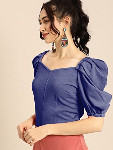 Image of Women's & Girl's Solid Short Sleeve Crop Top (LY-TopD6 Variation)