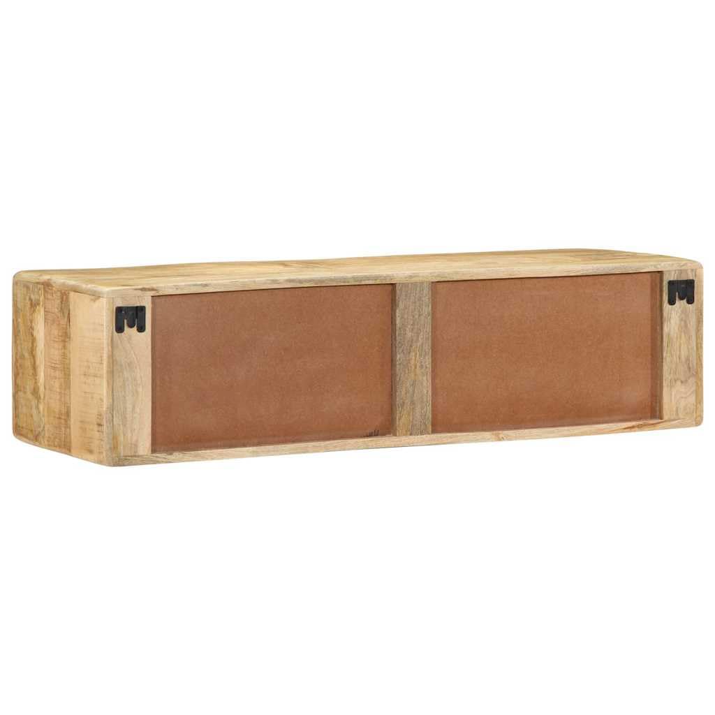 Mueble TV de pared de madera mango macizo 100x32x25 cm
