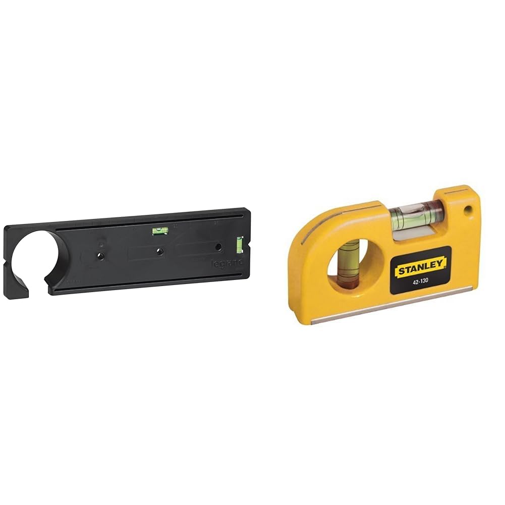 Gabarit Legrand Batibox et niveau de poche Stanley pour aligner vos boîtes d'encastrement