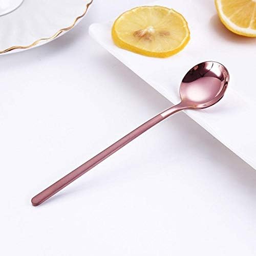 Spoons Electroplated Stainless Steel Coffee Spoon Can Be Used for Dining Table, Coffee Shop, Long Handle Teaspoon Hot Drink Tableware Size: 3 * 13cm (Color : D) (C)