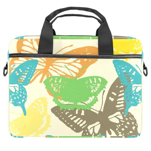 Funda bandolera de portátil para la universidad con estampado de mariposas