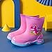 Shoes Rain Baby Cartoon Girls Rainboots Antislip Kids Rubber Boys Boys Boots Shoes for Boys Fashion (Pink, 17)