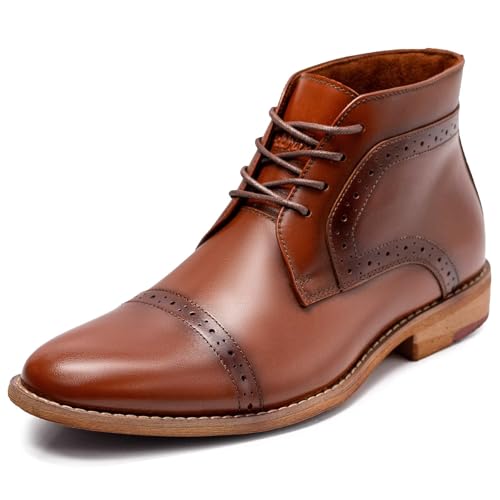 Image of Arkbird Chukka Boots for men, Grainy Leather Lace-up Ankle Boot Fashion and Comfort Casual Oxfords