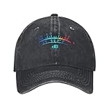 Cálido algodón Puro, VU-matare DB Control de Volumen Gráfico DJs y Amantes de la música Sombrero de Mezclilla Aventuras al Aire Libre Gorra de béisbol de Verano para Hombres
