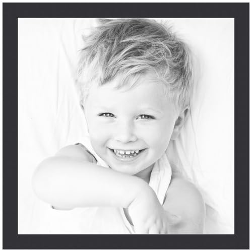 24x24 Smooth Black/Black Custom Mat for Picture Frame with 20x20 Opening Size (Mat Only, Frame NOT Included) - 1 Pack