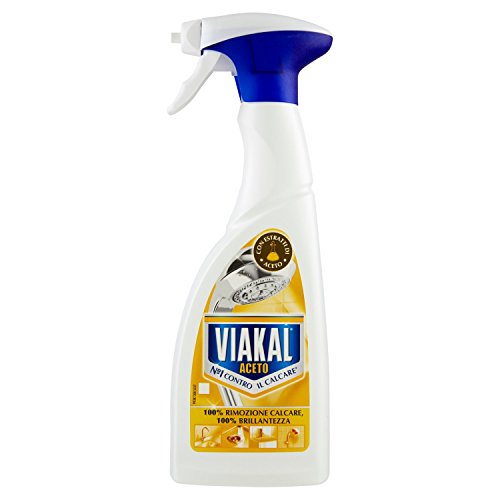 Viakal – Desincrustante y limpiador, elimina la cal, brillo con vinagre – 5 unidades de 500 ml [2500 ml]