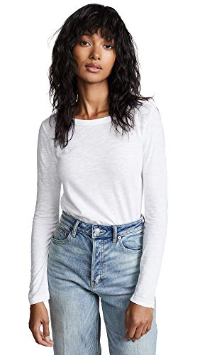 Velvet by Graham & Spencer Women's Lizzie Long Sleeve Tee, White, S