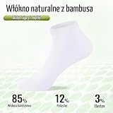 SukModen Bambusowe skarpety do sneakersów, dla mężczyzn i kobiet, 43-46, 12 par, antyzapachowe, krótkie, miękkie, oddychające, męskie, czarne, białe, szare