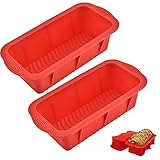 【Bandeja de pan de gran alcance resistente al calor】El molde de silicona es seguro de -20 a 450 grados Fahrenheit (-30 a 230 grados Celsius), que son seguros para usarse en congeladores, hornos, microondas y lavavajillas. Mango antideslizante en cada lado para sacarlo fácilmente.