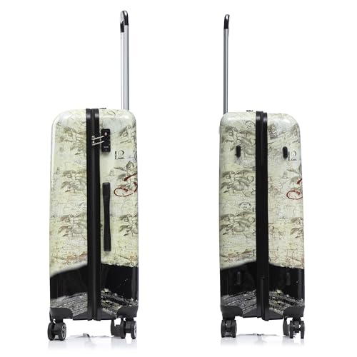 Image of InUSA Paris Print 28-Inch Large Hardside Spinner Luggage Lightweight Travel