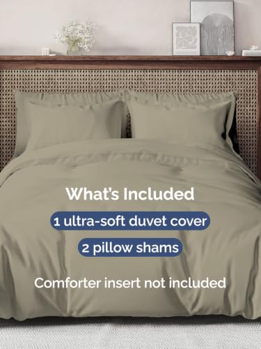 Image of Duvet Cover Super King Size - Soft 3 Piece with Zipper Closure - Khaki