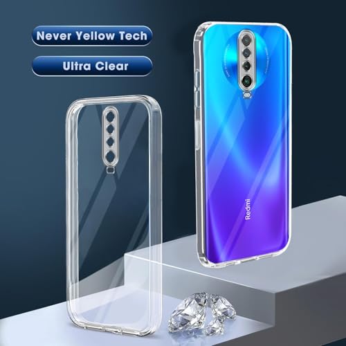 Image of Jkobi Back Cover for Xiaomi Poco X2 (Silicone Clear Shockproof Case with Camera Protection | Soft and Flexible | Transparent)