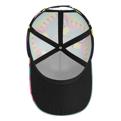 Casquette de baseball KoNsev avec trou queue de cheval et motifs patins - 7