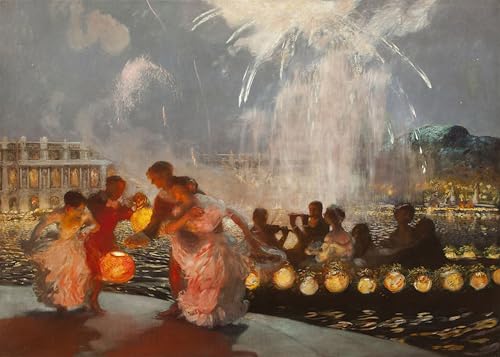 Cuadro para decoración de paredes il Gioioso Festival de Gaston De, lienzo 60x90