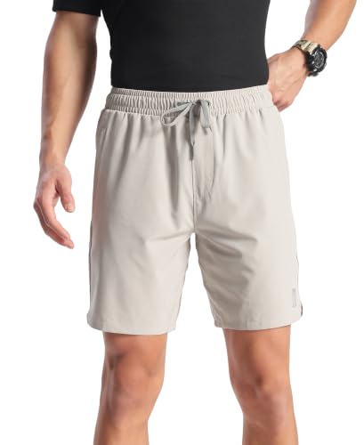 Image of Jockey MV20 Men Recycled Microfiber Elastane Stretch Solid Active Wear Shorts with Zipper Pockets and StayFresh Treatment