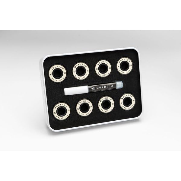 Quantum Bearing Science Hoefler Metallics Plus White/Black Skateboard Bearings