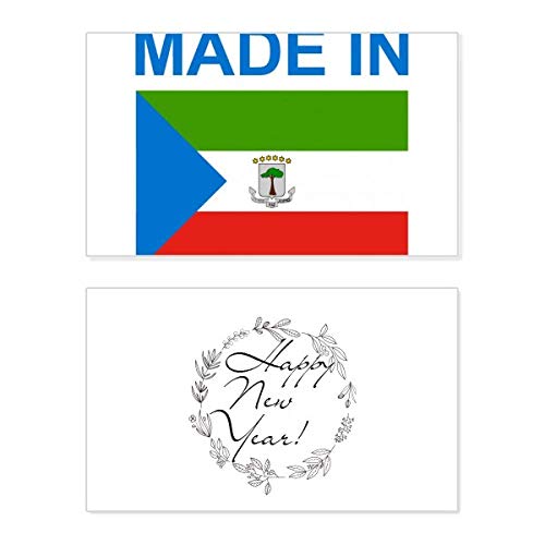 Tarjeta conmemorativa de Año Nuevo con bendiciones que unen el corazón de Guinea Ecuatorial