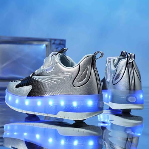 7 Modes Roller Skate Shoes with 2 Wheels, Sneakers for Kids Boys Girls Birthday Thanksgiving Christmas Day3