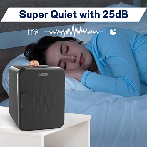 Aidek Cosmetic Makeup Mini Fridge For Skin Care, 4L Portable Beauty Fridges Diy Shelves For Bedroom, Dorm, Office, Small Refrigerator, Ac/Dc12V Car Cooler For Desktop And Travel (Pearl Black) #TOP4